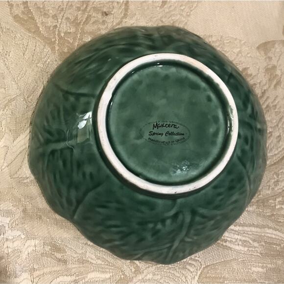 2 MAXCERA EMBOSSED GREEN CABBAGE BOWLS SPRING COLLECTION FARMHOUSE COTTAGECORE - Picture 4 of 11